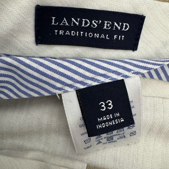Lands End Men's Traditional Fit Cotton Twill Khaki Pants Size 33x32 - Picture 5 of 7